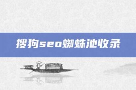 搜狗seo蜘蛛池收录