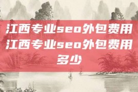 江西专业seo外包费用江西专业seo外包费用多少