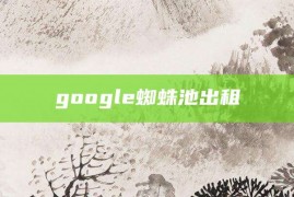 google蜘蛛池出租