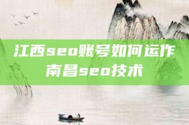 江西seo账号如何运作南昌seo技术