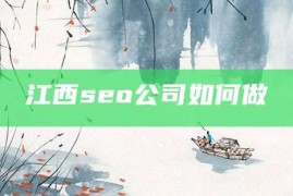 江西seo公司如何做