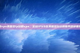 站群vps美国多ip站群vps，全站IPV6在美国多台站群服务器部署推荐