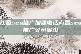 江西seo推广加盟电话南昌seo推广公司多少