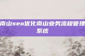 南山seo优化南山业务流程管理系统