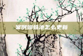 案例蜘蛛池怎么更新