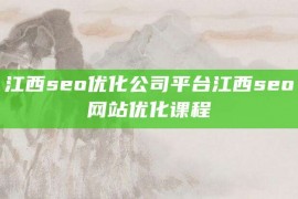 江西seo优化公司平台江西seo网站优化课程