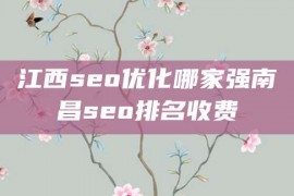 江西seo优化哪家强南昌seo排名收费