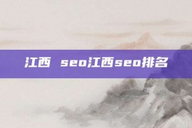 江西 seo江西seo排名