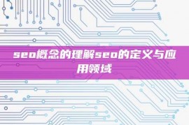 seo概念的理解seo的定义与应用领域