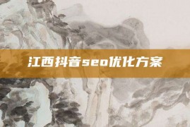 江西抖音seo优化方案