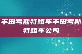 丰田考斯特租车丰田考斯特租车公司