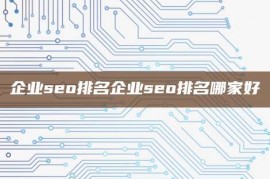 企业seo排名企业seo排名哪家好