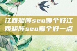 江西矩阵seo哪个好江西矩阵seo哪个好一点