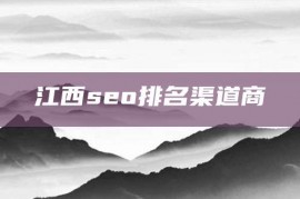 江西seo排名渠道商