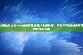 seo站内优化做些什么图seo站内优化做些什么图片好，掌握SEO站点内优化技巧，图片的选择与运用