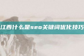 江西什么是seo关键词优化技巧