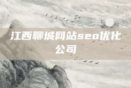 江西聊城网站seo优化公司