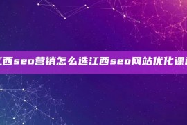 江西seo营销怎么选江西seo网站优化课程