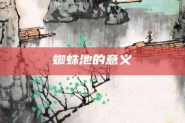 蜘蛛池的意义