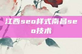 江西seo样式南昌seo技术