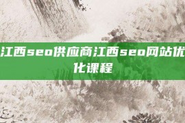 江西seo供应商江西seo网站优化课程