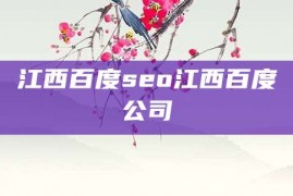 江西百度seo江西百度公司