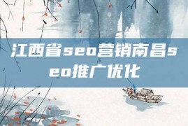 江西省seo营销南昌seo推广优化