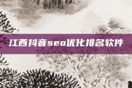 江西抖音seo优化排名软件