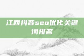 江西抖音seo优化关键词排名