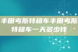 丰田考斯特租车丰田考斯特租车一天多少钱