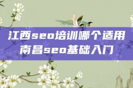 江西seo培训哪个适用南昌seo基础入门