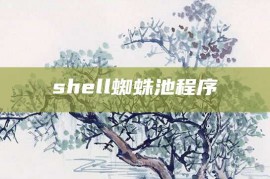 shell蜘蛛池程序