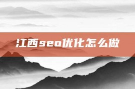 江西seo优化怎么做