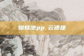 蜘蛛池pp乚云速捷