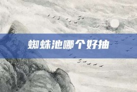 蜘蛛池哪个好抽