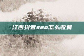 江西抖音seo怎么收费