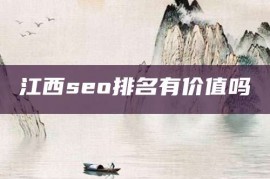 江西seo排名有价值吗