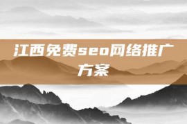 江西免费seo网络推广方案