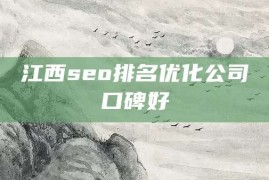 江西seo排名优化公司口碑好