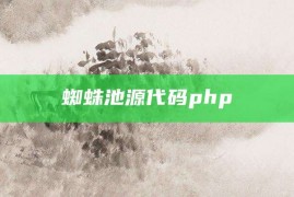 蜘蛛池源代码php