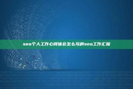 seo个人工作心得体会怎么写啊seo工作汇报