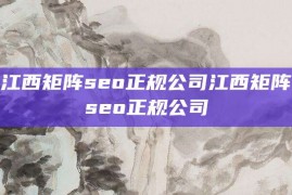 江西矩阵seo正规公司江西矩阵seo正规公司