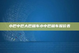 小巴中巴大巴租车小中巴租车报价表