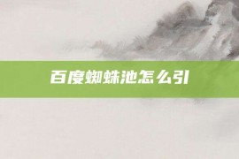 百度蜘蛛池怎么引