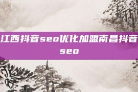 江西抖音seo优化加盟南昌抖音seo