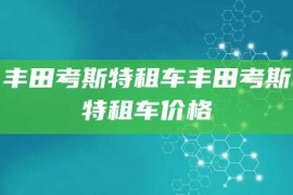 丰田考斯特租车丰田考斯特租车价格