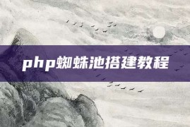 php蜘蛛池搭建教程