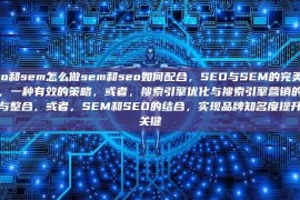 seo和sem怎么做sem和seo如何配合，SEO与SEM的完美配合，一种有效的策略，或者，搜索引擎优化与搜索引擎营销的区别与整合，或者，SEM和SEO的结合，实现品牌知名度提升的关键