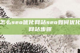 怎么seo优化网站seo如何优化网站步骤