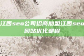 江西seo公司招商加盟江西seo网站优化课程